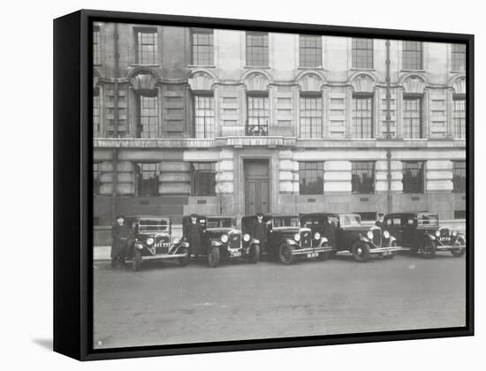 Official London County Council Cars and Chauffeurs, County Hall, London, 1935-null-Framed Stretched Canvas