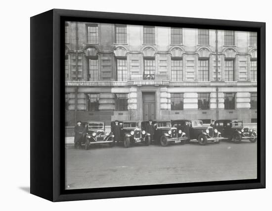 Official London County Council Cars and Chauffeurs, County Hall, London, 1935-null-Framed Stretched Canvas