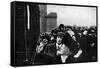 Official Notification of the Death of King Edward Posted Outside Buckingham Palace, 1910-null-Framed Stretched Canvas