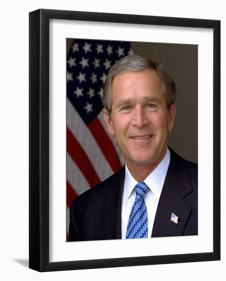 Official Photograph Portrait of US President George W. Bush. 2003-null-Framed Photo