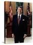 Official Portrait of President Reagan in the Oval Office. June 3 1985. Po-Usp-Reagan_Na-12-0061M-null-Stretched Canvas