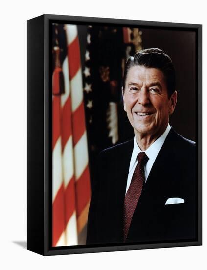 Official Portrait of President Reagan Taken on February 7 1981. Po-Usp-Reagan_Na-12-0060M-null-Framed Stretched Canvas