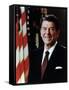 Official Portrait of President Reagan Taken on February 7 1981. Po-Usp-Reagan_Na-12-0060M-null-Framed Stretched Canvas