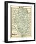 Official Railroad Map of the State of Illinois, c.1876-Warner & Beers-Framed Art Print