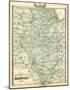 Official Railroad Map of the State of Illinois, c.1876-Warner & Beers-Mounted Art Print