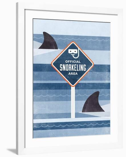 Official Snorkeling Area-Hannes Beer-Framed Art Print