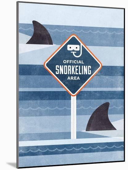 Official Snorkeling Area-Hannes Beer-Mounted Art Print