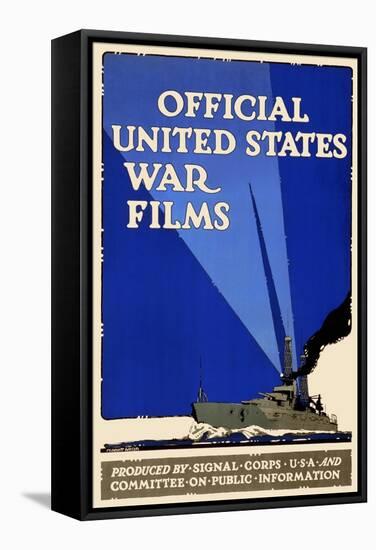 Official United States War Films-U.S. Gov't-Framed Stretched Canvas