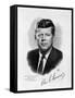 Official White House Portrait John Fitzgerald Kennedy 35th American President-null-Framed Stretched Canvas