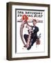 "Offkey Harpist," Saturday Evening Post Cover, April 4, 1925-Elbert Mcgran Jackson-Framed Giclee Print