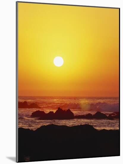 Offshore Rocks at Sunset, Pacific Grove, Monterey Peninsula, California, USA-Stuart Westmoreland-Mounted Photographic Print