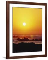 Offshore Rocks at Sunset, Pacific Grove, Monterey Peninsula, California, USA-Stuart Westmoreland-Framed Photographic Print