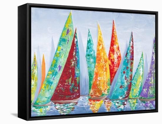 Offshore Sailboat Race-Gina Ritter-Framed Stretched Canvas