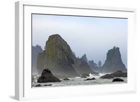 Offshore Sea Stacks, Third Beach-null-Framed Photographic Print