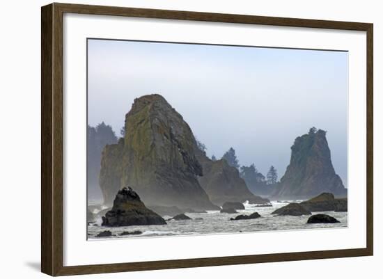 Offshore Sea Stacks, Third Beach-null-Framed Photographic Print