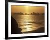 Offshore Seastacks and Sunset, Bandon Beach State Park, Oregon, USA-Adam Jones-Framed Photographic Print