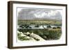 Ogalalla, Nebraska, on the South Platte River, Railroad Shipping Point for Texas Cattle Drives-null-Framed Giclee Print