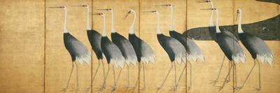 Cranes, Japanese Edo Screen Painting-Ogata Korin-Giclee Print