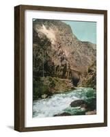 Ogden Canyon, Utah, View of the First Bridge-Lantern Press-Framed Art Print