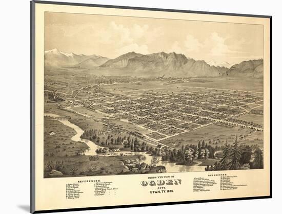 Ogden, Utah - Panoramic Map-Lantern Press-Mounted Art Print