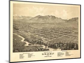 Ogden, Utah - Panoramic Map-Lantern Press-Mounted Art Print