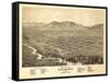 Ogden, Utah - Panoramic Map-Lantern Press-Framed Stretched Canvas