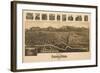 Ogden, Utah - Panoramic Map-Lantern Press-Framed Art Print