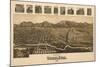 Ogden, Utah - Panoramic Map-Lantern Press-Mounted Art Print