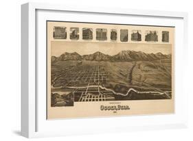 Ogden, Utah - Panoramic Map-Lantern Press-Framed Art Print