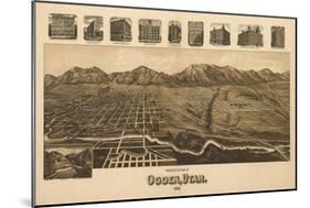 Ogden, Utah - Panoramic Map-Lantern Press-Mounted Art Print