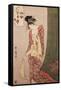 Ôgiya Hanaôgi (Colour Woodcut)-Kitagawa Utamaro-Framed Stretched Canvas