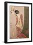 Ôgiya Hanaôgi (Colour Woodcut)-Kitagawa Utamaro-Framed Giclee Print