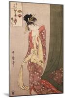 Ôgiya Hanaôgi (Colour Woodcut)-Kitagawa Utamaro-Mounted Giclee Print