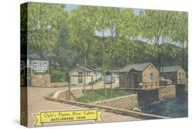 Ogle's Pigeon River Cabins, Gatlinburg, Tennessee, C.1955-null-Stretched Canvas