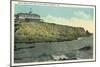 Ogunquit, Maine - View of Bald Head Cliff and Exterior of Cliff House No. 2-Lantern Press-Mounted Art Print