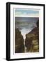 Ogunquit, Maine - View of Bald Head Cliffs, the Gorge-Lantern Press-Framed Art Print