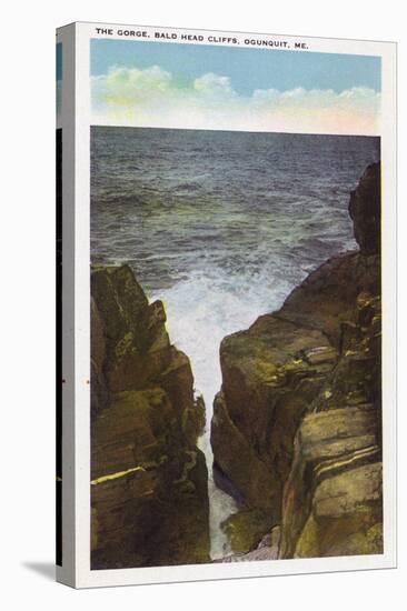 Ogunquit, Maine - View of Bald Head Cliffs, the Gorge-Lantern Press-Stretched Canvas