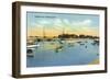 Ogunquit, Maine - View of Perkins Cove-Lantern Press-Framed Art Print