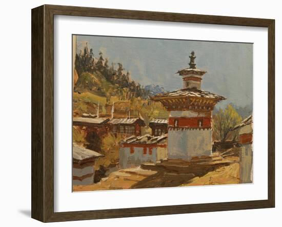 Ogyen Chholing Prayer Wall-Tim Scott Bolton-Framed Giclee Print