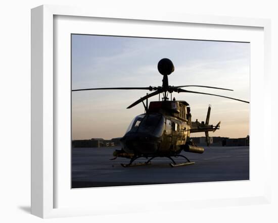 OH-58D Kiowa During Sunset-Stocktrek Images-Framed Photographic Print