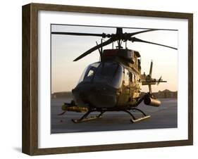 OH-58D Kiowa During Sunset-Stocktrek Images-Framed Photographic Print