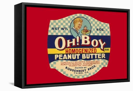 Oh! Boy Homogenized Peanut Butter-null-Framed Stretched Canvas