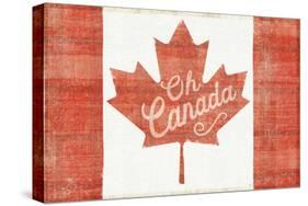 Oh Canada Flag-Sue Schlabach-Stretched Canvas