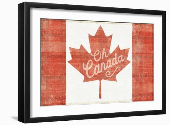 Oh Canada Flag-Sue Schlabach-Framed Art Print