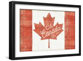 Oh Canada Flag-Sue Schlabach-Framed Art Print