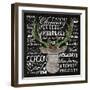 Oh Deer Typography 2-Sheldon Lewis-Framed Art Print