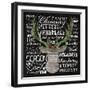 Oh Deer Typography 2-Sheldon Lewis-Framed Art Print