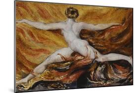 Oh! Flames of Furious Desires: Plate 3 of Urizen-William Blake-Mounted Giclee Print