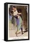 Oh for a Jazz with You!, Two Dancers Kiss as They Dance-null-Framed Stretched Canvas