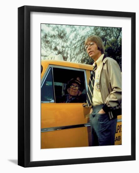 Oh, God!, George Burns, John Denver, 1977-null-Framed Photo